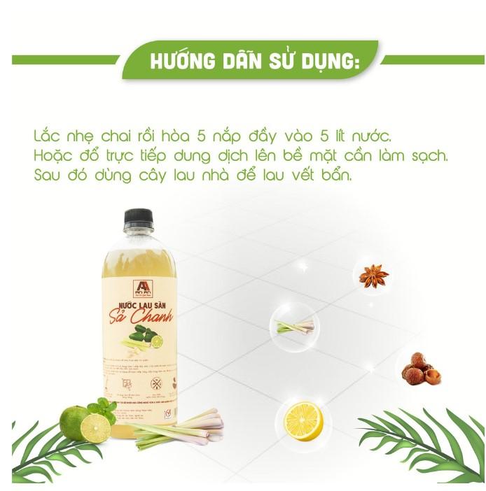 Nước lau sàn hữu cơ An An hương sả chanh bồ hòn