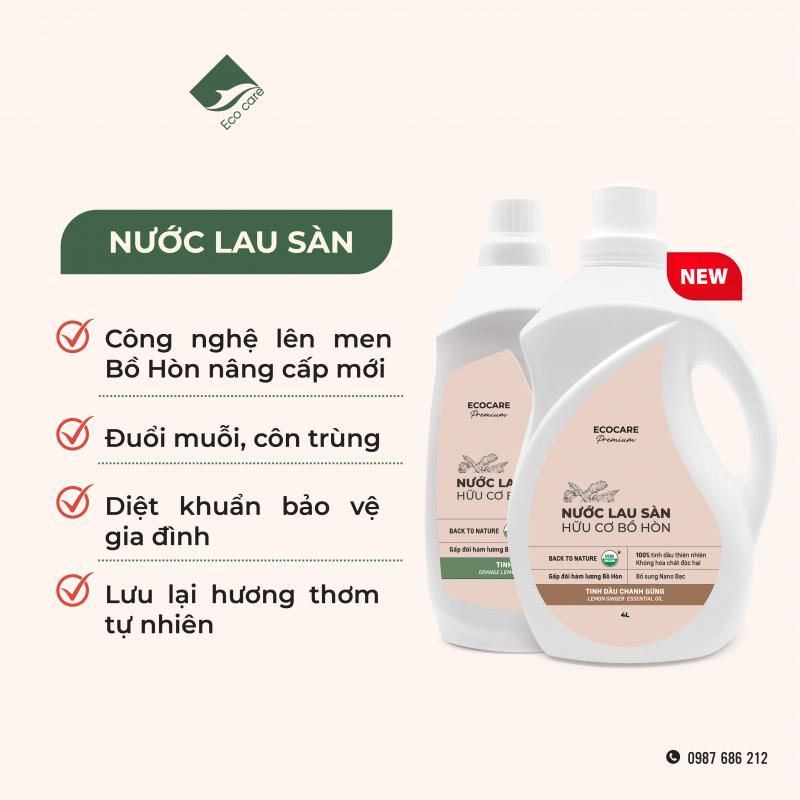 Nước lau sàn hữu cơ bồ hòn Ecocare