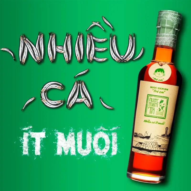 Nước mắm tĩn trẻ em cho bé ăn dặm độ đạm 42N 60ML/chai nhiều cá ít muối kích thích vị giác
