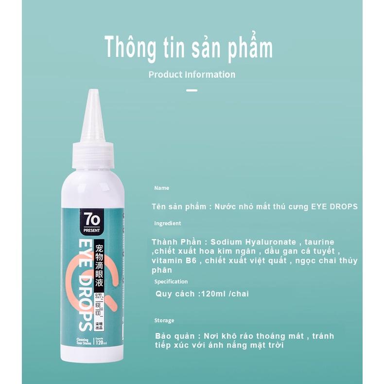 Nước nhỏ mắt cho chó mèo Hipipet Eye Drops