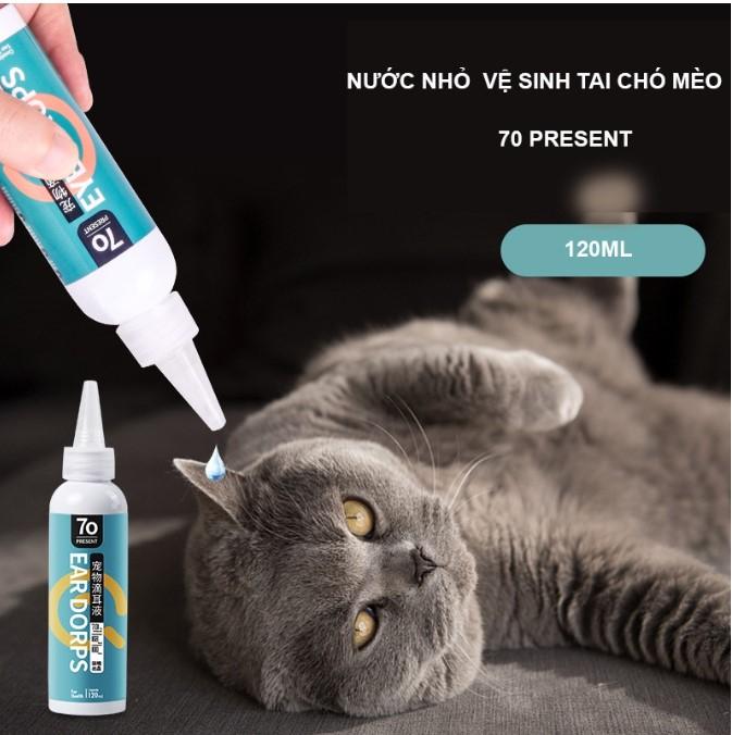 Nước nhỏ tai cho chó mèo 70 Present