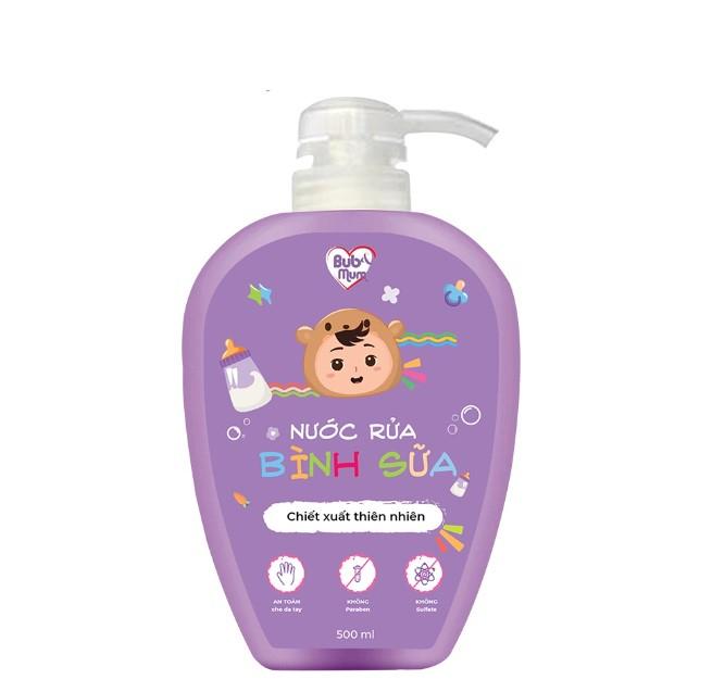 Nước rửa bình sữa chiết xuất thiên nhiên an toàn cho bé 500ml Bub&Mum