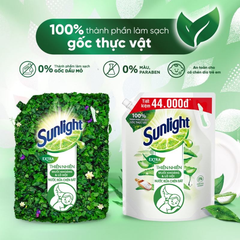 Nước rửa chén Sunlight thiên nhiên