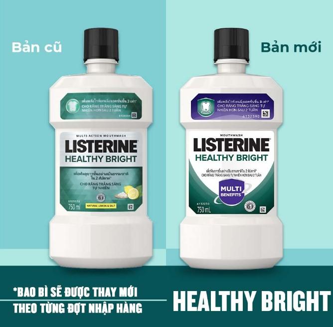 Nước súc miệng Listerine Healthy Bright