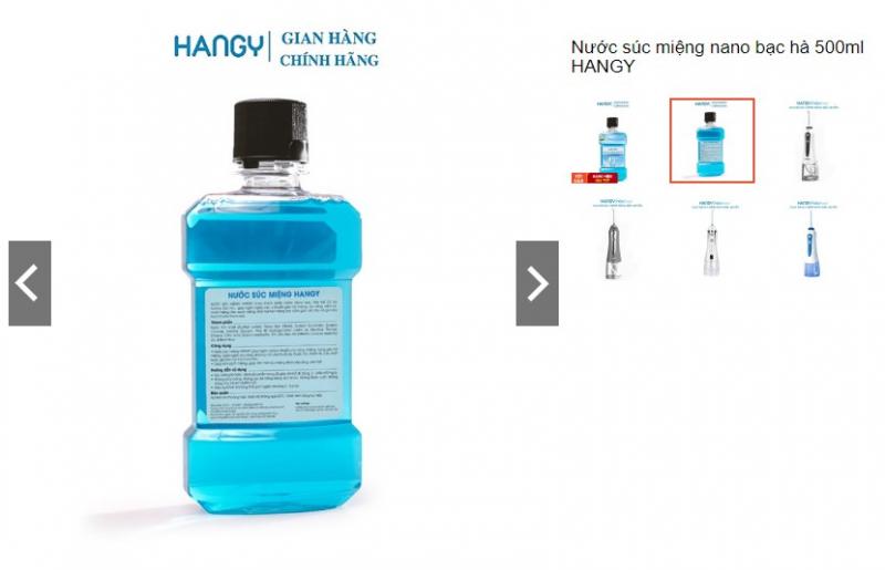 Nước súc miệng nano bạc hà HANGY