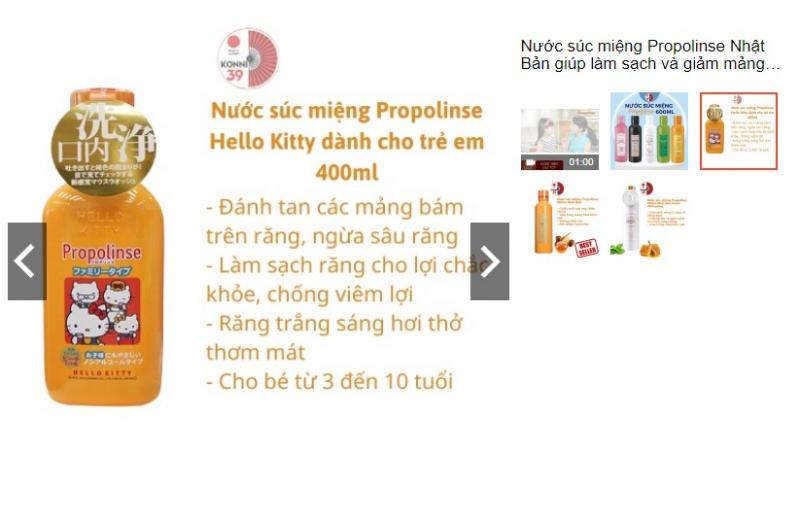 Nước súc miệng Propolinse Nhật Bản