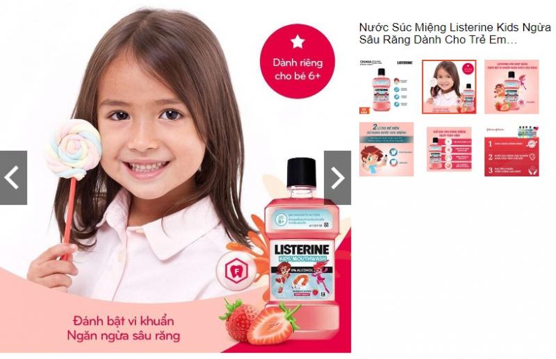 Nước súc miệng trẻ em Listerine Kids