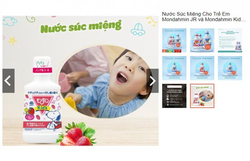 Nước súc miệng trẻ em Mondahmin Kid