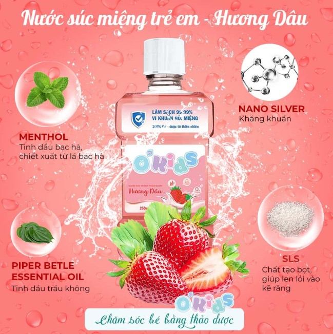 Nước súc miệng trẻ em O'Kids