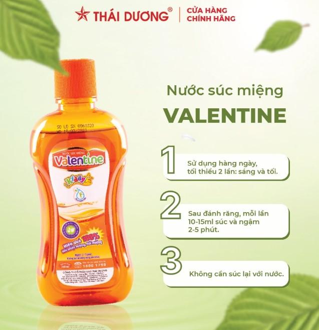 Nước súc miệng trẻ em Valentine Kiddy