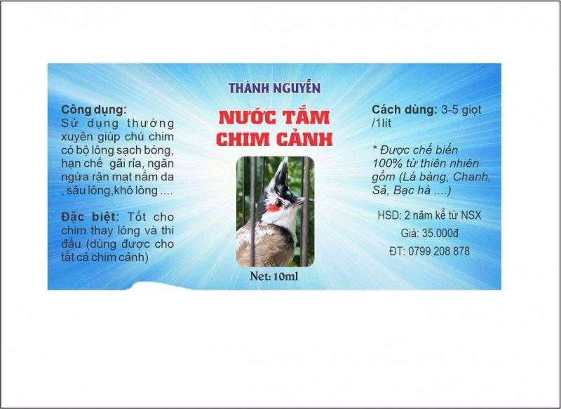 Nước tắm Chim Cảnh Thành Nguyễn