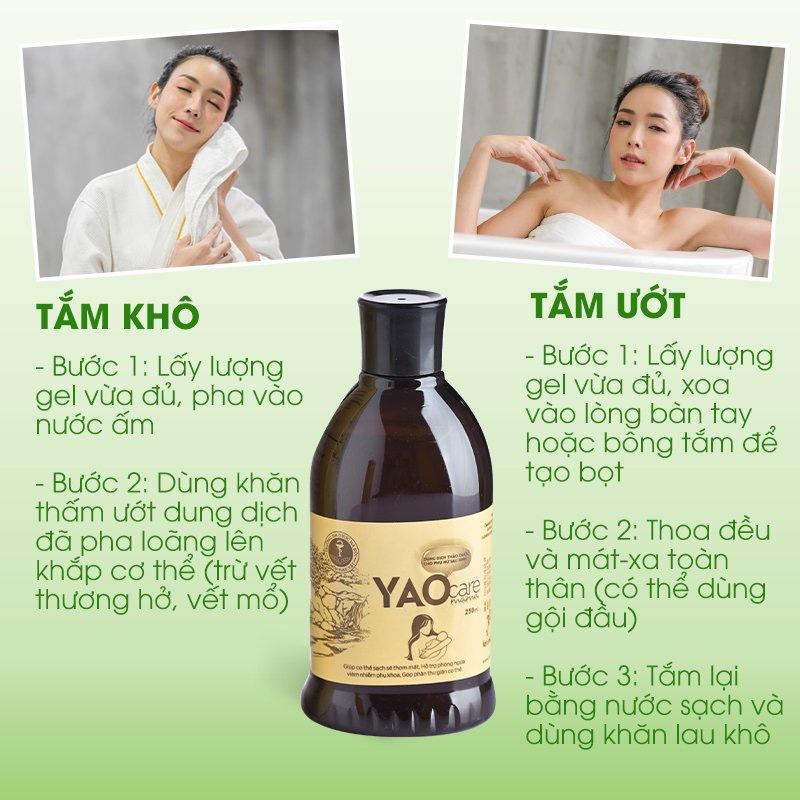 Nước tắm gội thảo dược cho mẹ sau sinh Yaocare Mama