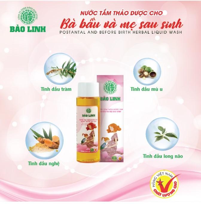 Nước tắm thảo dược cho bà bầu và mẹ sau sinh Bảo Linh