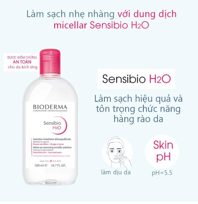 Nước tẩy trang Bioderma Sensibio H20