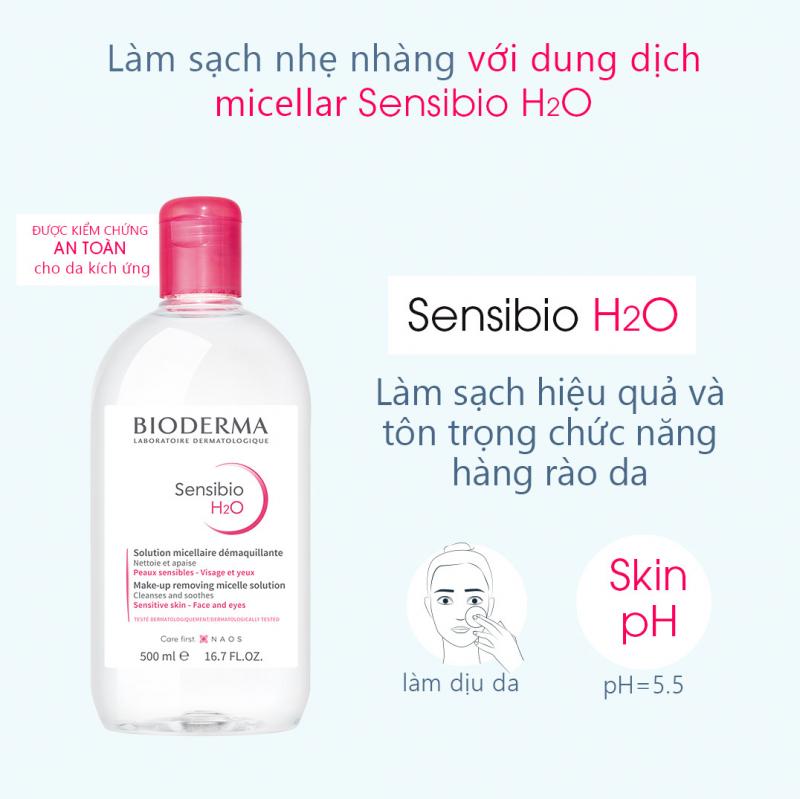 Nước tẩy trang dành cho da nhạy cảm Bioderma Sensibio H20