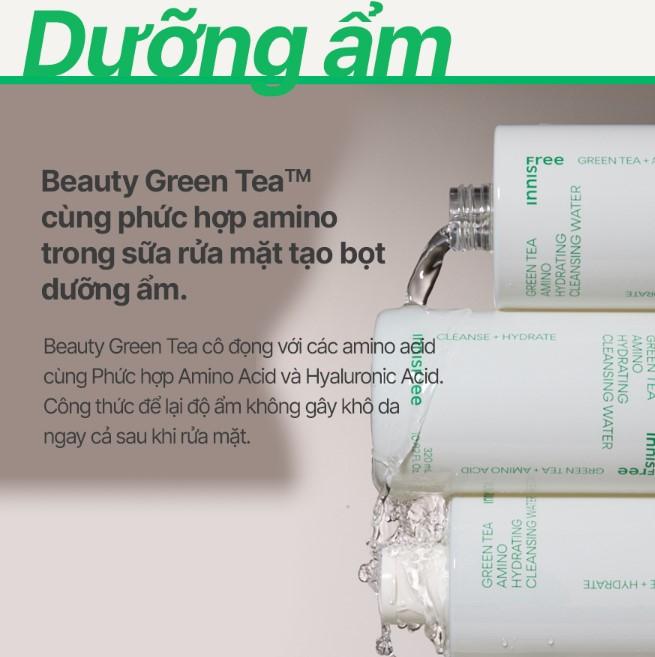 Nước tẩy trang dưỡng ẩm Innisfree Green Tea Amino Cleansing Water