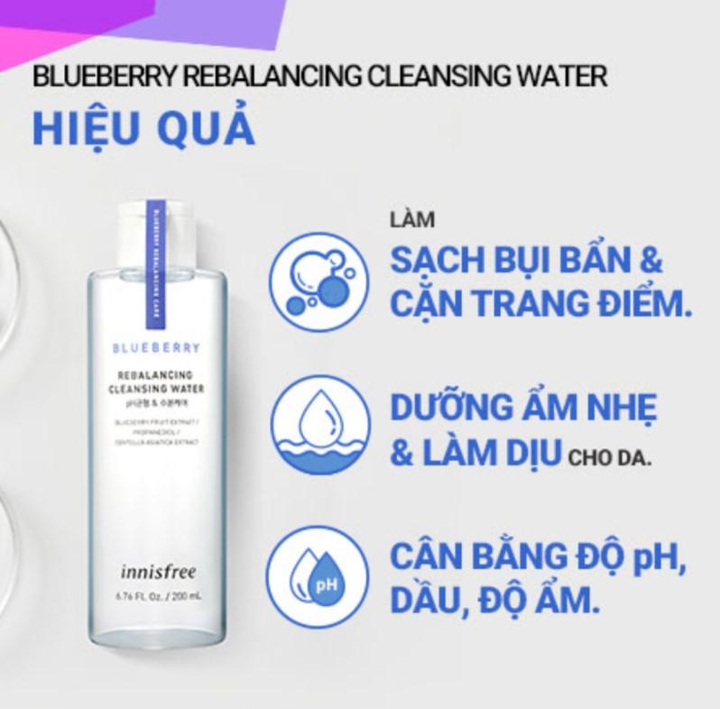 Nước tẩy trang Innisfree Blueberry Rebalancing Cleansing Water