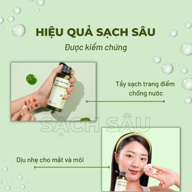 Nước tẩy trang rau má Cỏ Mềm