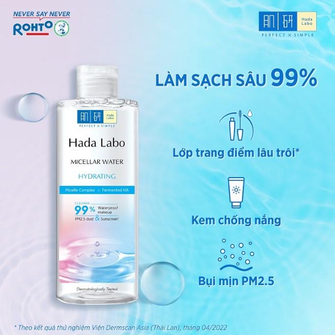 Nước tẩy trang sạch sâu dưỡng ẩm Hada Labo Micellar Water Hydrating