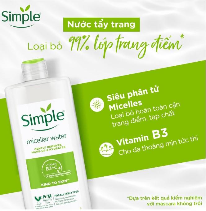 Nước tẩy trang Simple Micellar