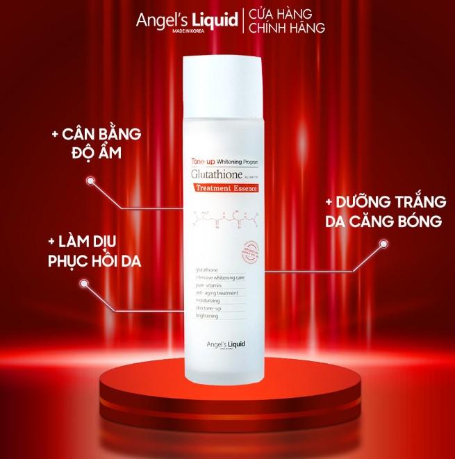 Nước thần dưỡng trắng da Angel Liquid Tone Up Whitening Program Glutathione Treatment Essence 20ml