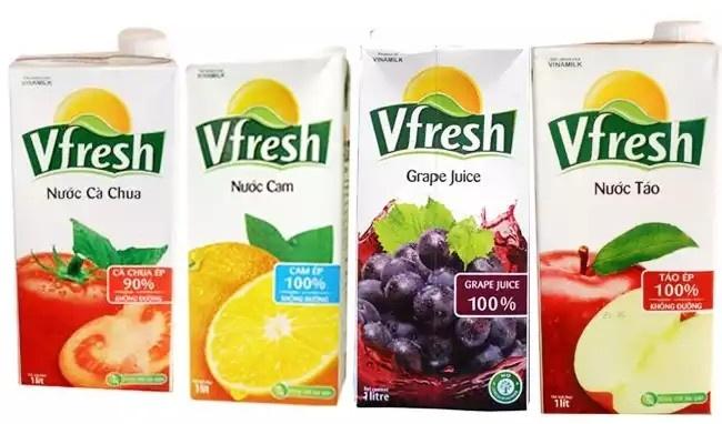 Nước ép trái cây Vfresh của Vinamilk