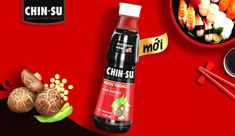 Nước tương CHIN-SU Nấm Shiitake chai 330ml