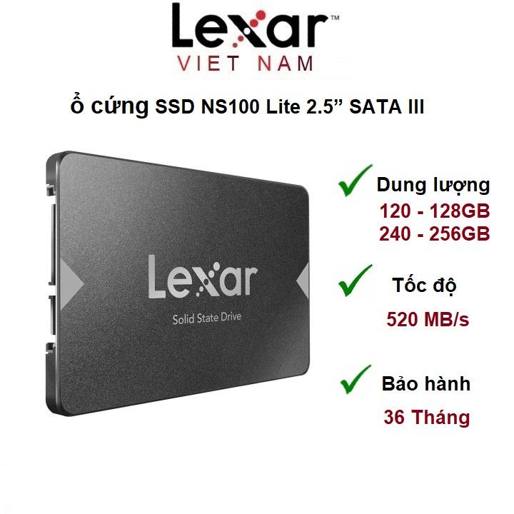 Ổ cứng SSD 120GB / 128GB / 240GB / 256GB Lexar NS100 Lite 2.5” SATA III (6Gb/s)