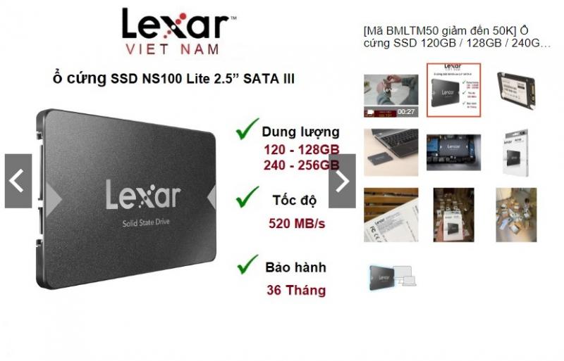 Ổ cứng SSD 128GB Lexar NS100 Lite 2.5” SATA III