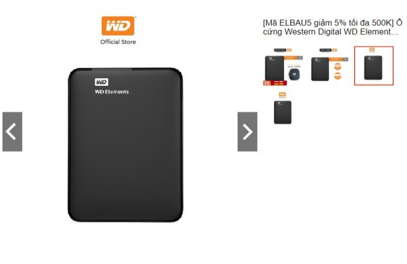 Ổ cứng Western Digital WD Elements 1TB