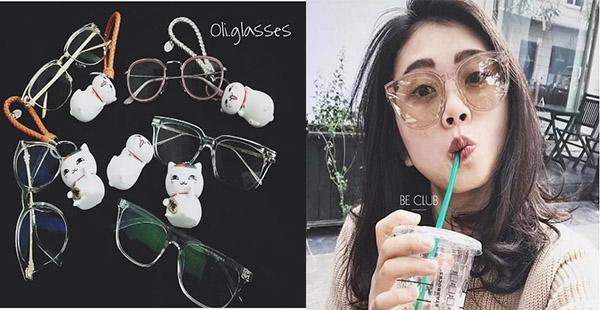 Oli.glasses-một trong những shop có đầy đủ kiểu dáng kính gọng trong suốt.