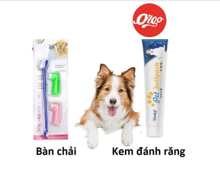 Orgo - Bàn chải răng và kem đánh răng chó mèo