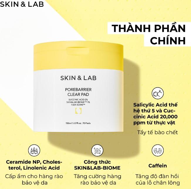 Pad tẩy da chết Skin&Lab Porebarrier Clear Pad