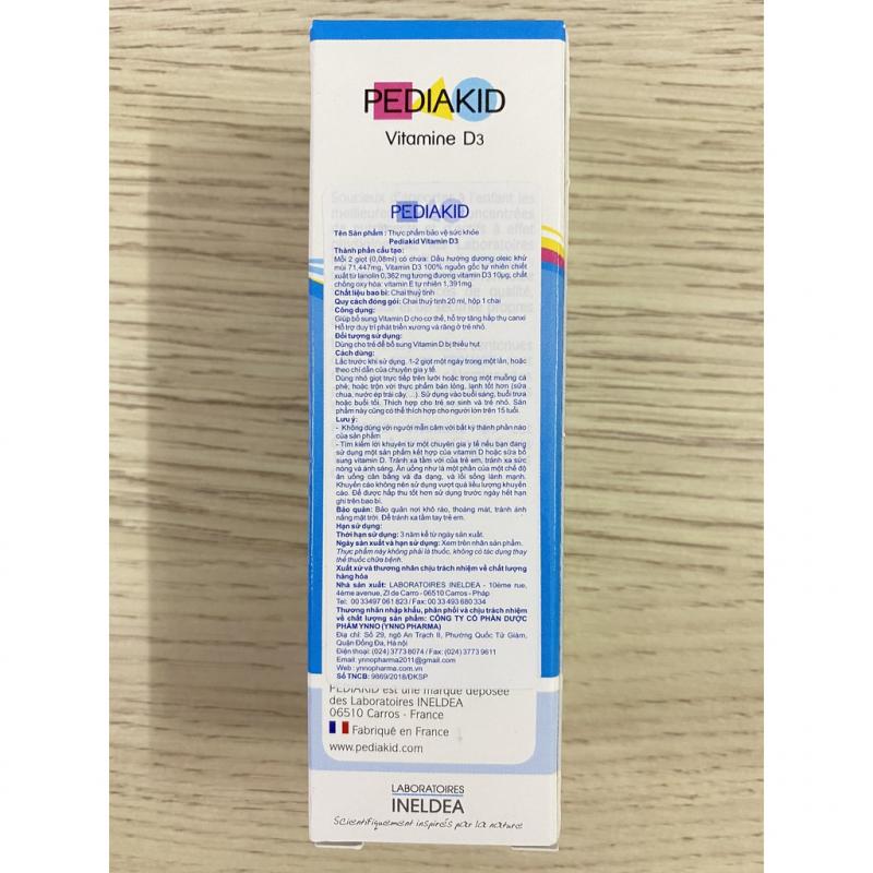 Pediakid Vitamin D3 - Bổ sung vitamin D3 cho hệ xương chắc khỏe