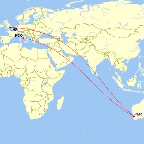 Từ Perth (PER) đến London (LHR)