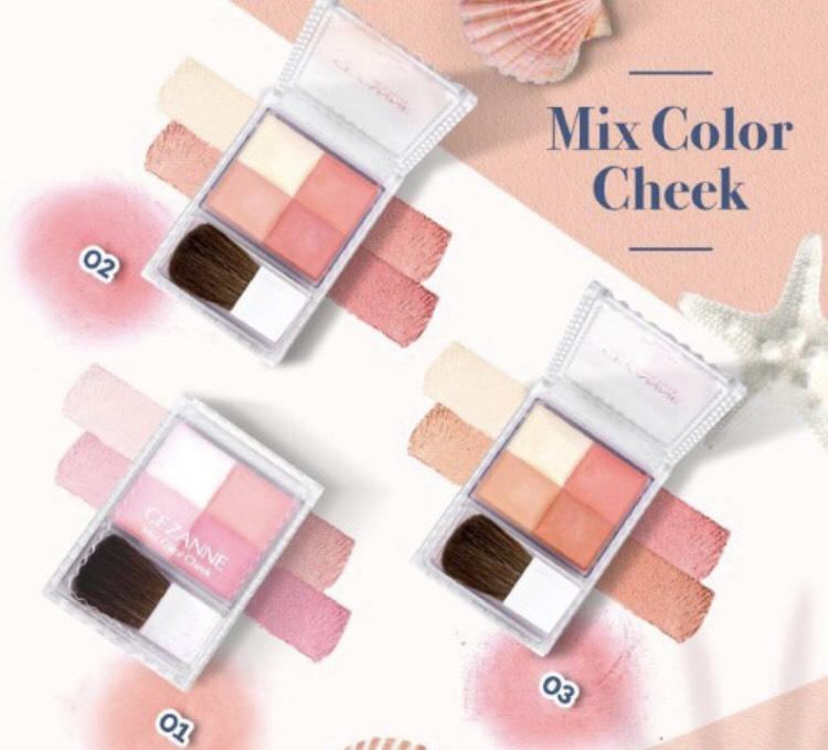 Phấn má hồng Cezanne Mix Color Cheek Nhật Bản