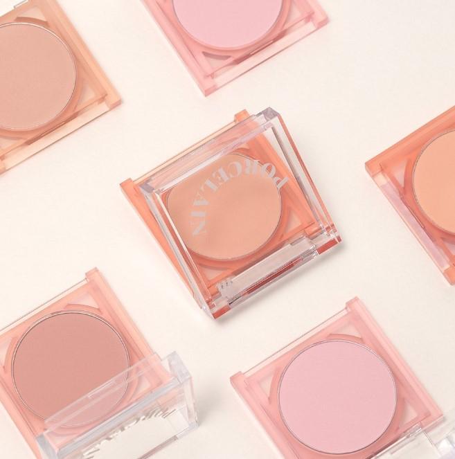 Phấn má hồng dạng nén Merzy Porcelain Cheek Blusher