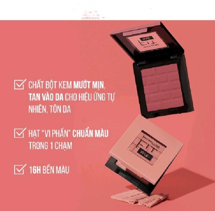 Phấn má hồng mịn lì chuẩn màu Maybelline Fit Me Mono Blush