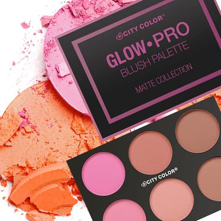 Phấn má tạo khối City Color Glow Pro Blush Palette Matte Collection