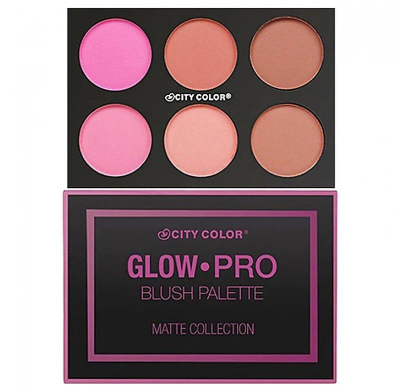 Phấn má tạo khối City Color Glow Pro Blush Palette Matte Collection