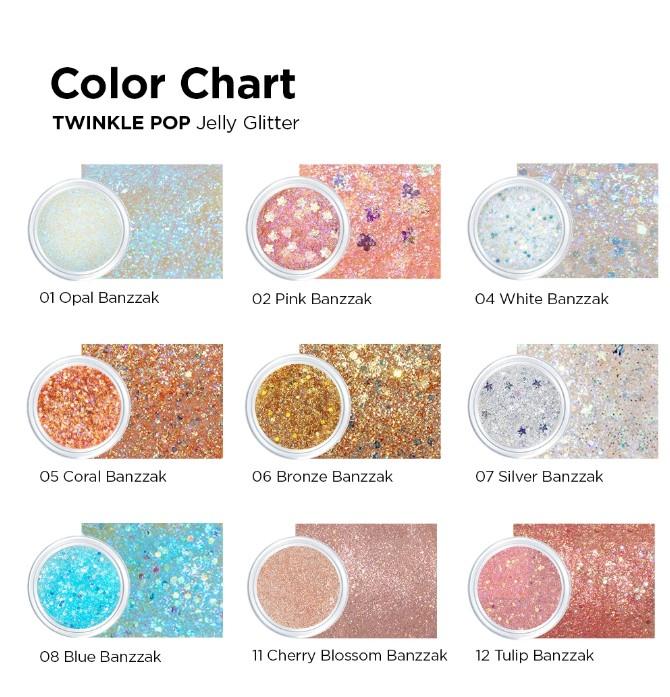 Phấn mắt Clio Twinkle Pop dạng thạch màu kim tuyến nhũ