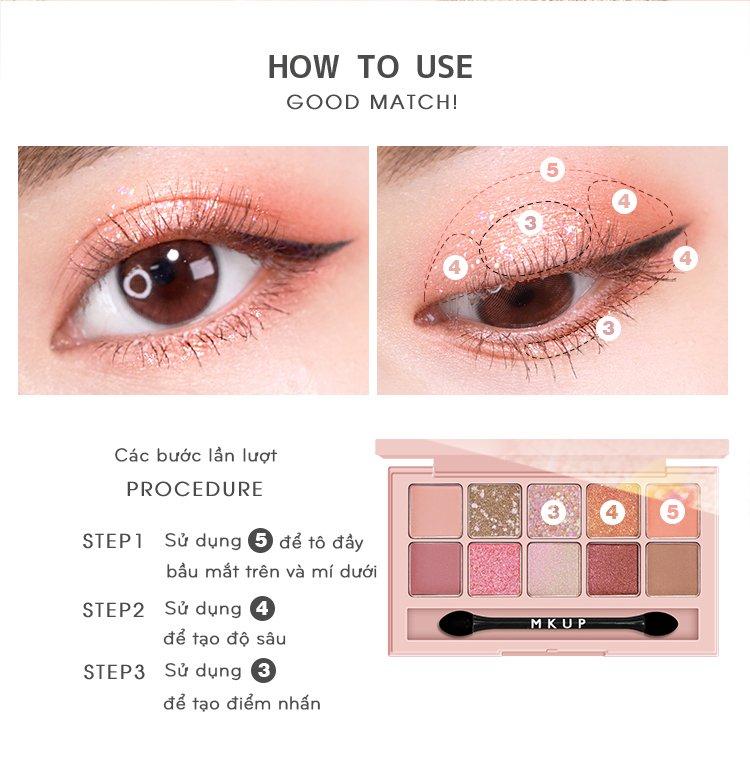 Phấn mắt MKUP Diamond Rain Eye Shadow Palette