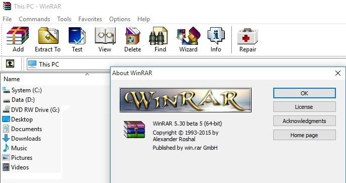 Phần mềm giải, nén file - WinRar