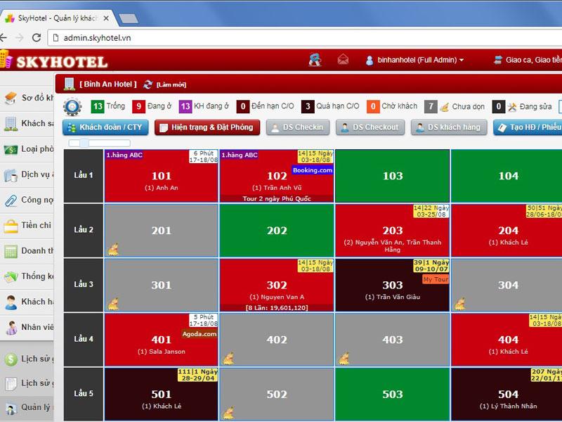 Phần mềm quản lý khách sạn Skyhotel