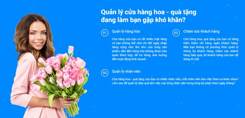 Phần mềm quản lý cửa hàng hoa và quà tặng Sapo