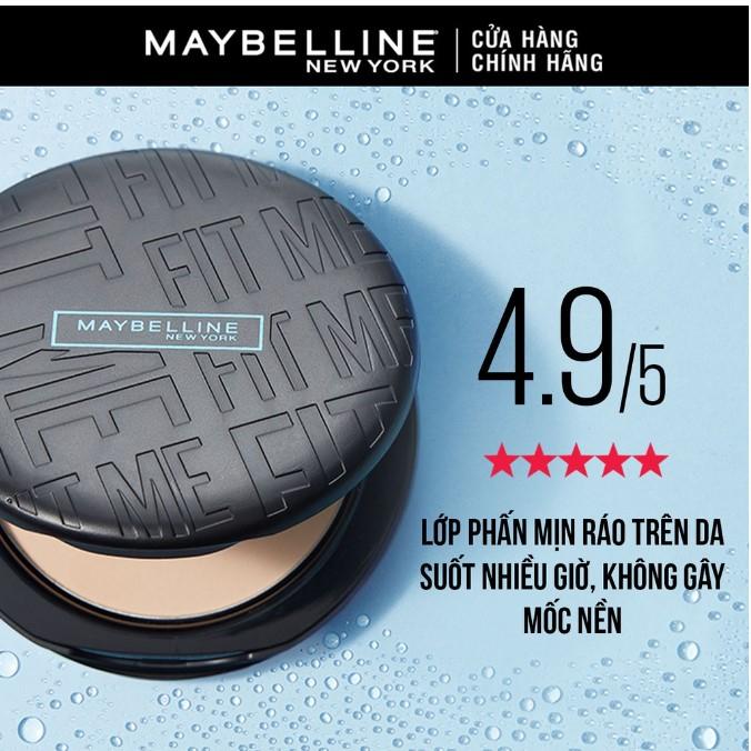 Phấn nền kiềm dầu chống nắng 16h mịn lì Fit Me Maybelline New York Compact