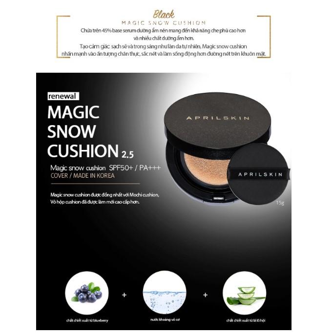 Phấn nước April Skin Black Magic Snow Cushion Galaxy Edition