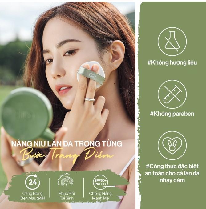 Phấn nước căng bóng thuần chay Gilaa Vegan Super Glow Cushion SPF50+/PA++++