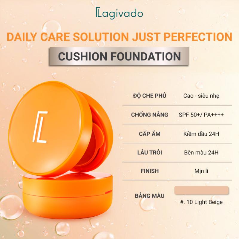 Phấn nước kiềm dầu, che khuyết điểm hoàn hảo Lagivado perfection cushion foundation