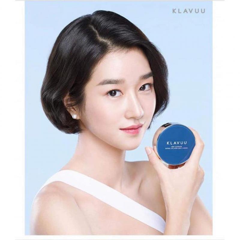 Phấn nước Klavuu Blue Pearlsation High Coverage Marine Collagen Aqua Cushion Spf50 PA+++